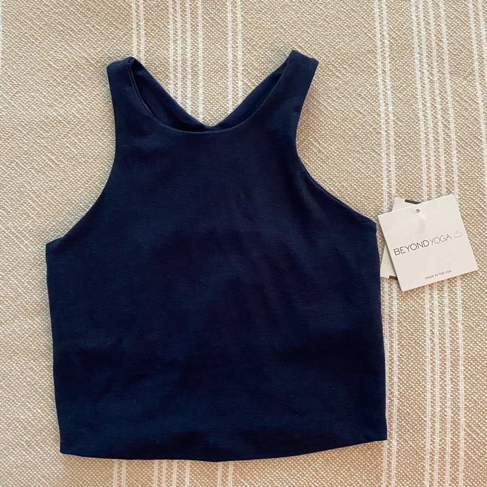 Beyond yoga cropped racer back yoga top
